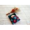 Housse pour savon pétales rouges et bleues