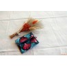 Housse pour savon pétales rouges et bleues