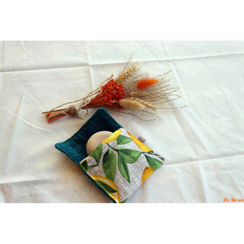 Housse pour savon citron