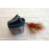 Lot de 4 lingettes et son panier marine et blanc