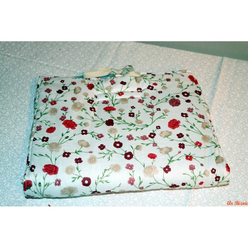 Matelas à langer nomade fleur rose