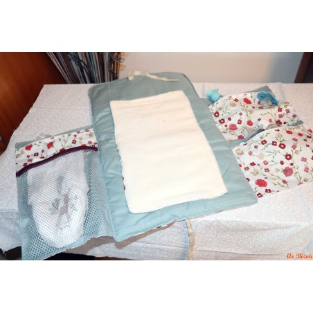 Matelas à langer nomade fleur rose