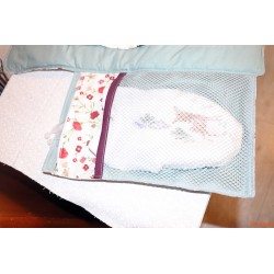 Matelas à langer nomade fleur rose